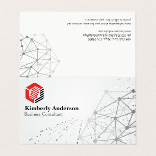 Cartão De Visita Logotipo técnico hexagonal moderno   Fundo de Rede