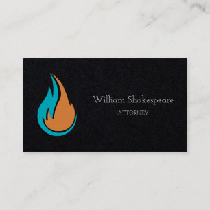 Cartão De Visita Logotipo Twin Water and Fire
