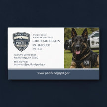 Cartão de Visita Logotipo Unidade Canina da Políci