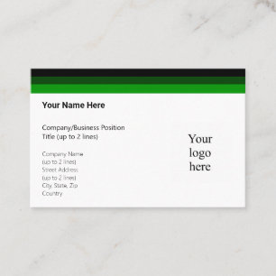 Cartão De Visita Logotipo verde preto e profundo Euro