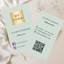 Logotipo verde Sage Qr code social media