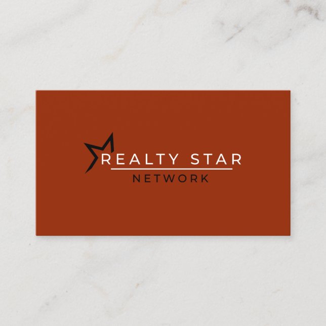 Cartão De Visita Logotipo vermelho com bandeira vermelha (Frente)