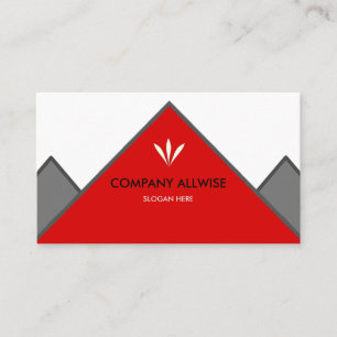 Cartão De Visita Logotipo Vermelho e Branco