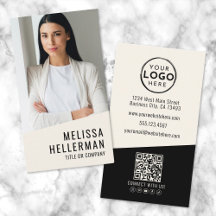 Logotipo Vertical de Código QR de Foto Profissiona