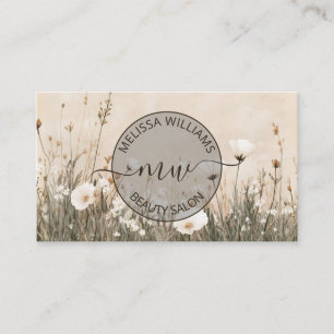 Cartão De Visita Logotipo Wildflowers