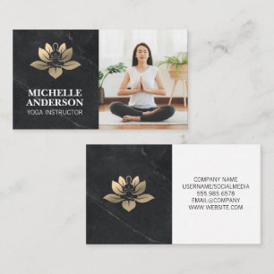 Cartão De Visita logotipo Yoga   Meditação feminina