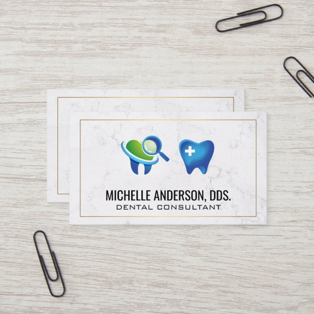 Cartão De Visita Logotipos de Dentes (Frente/Verso In Situ)