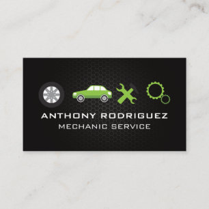 Cartão De Visita Logotipos de reparo de automóveis   Fundo de fibra