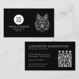 Cartão De Visita Loja de Cabeleireiro Moderna Código Qr do Logotipo