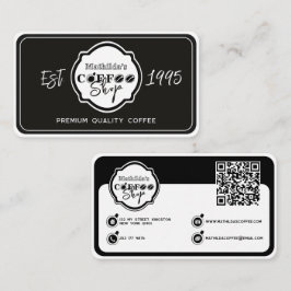 Cartão De Visita Loja de Café Profissional Logotipo Personalizado P