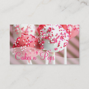 Cartão De Visita Loja de Cake Pops Cupcakes Padaria Catering