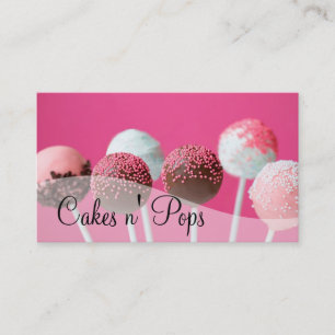Cartão De Visita Loja de Cake Pops Cupcakes Padaria Catering