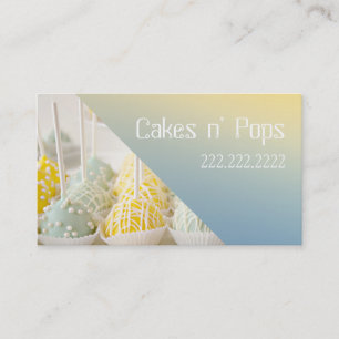 Cartão De Visita Loja de Cake Pops Cupcakes Padaria Catering