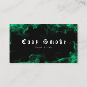 Cartão De Visita Loja de Cigarro de Vaporização de Vapor Fumando
