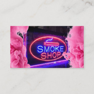 Cartão de Visita Loja de Fumo Neon