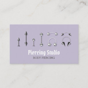 Cartão De Visita Loja de Joias Corporais Lilac Piercing