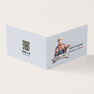 Cartão De Visita Loja de Padaria Chef de Confeitaria Sobremesa Bolo