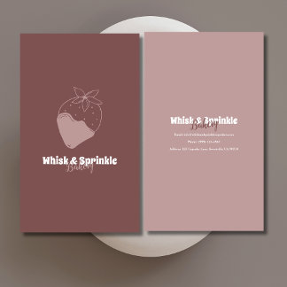 Cartão De Visita Loja de padaria fofa personalizada Chakes Chocolat