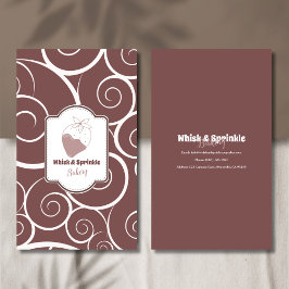 Cartão De Visita Loja de padaria fofa personalizada Chakes Chocolat