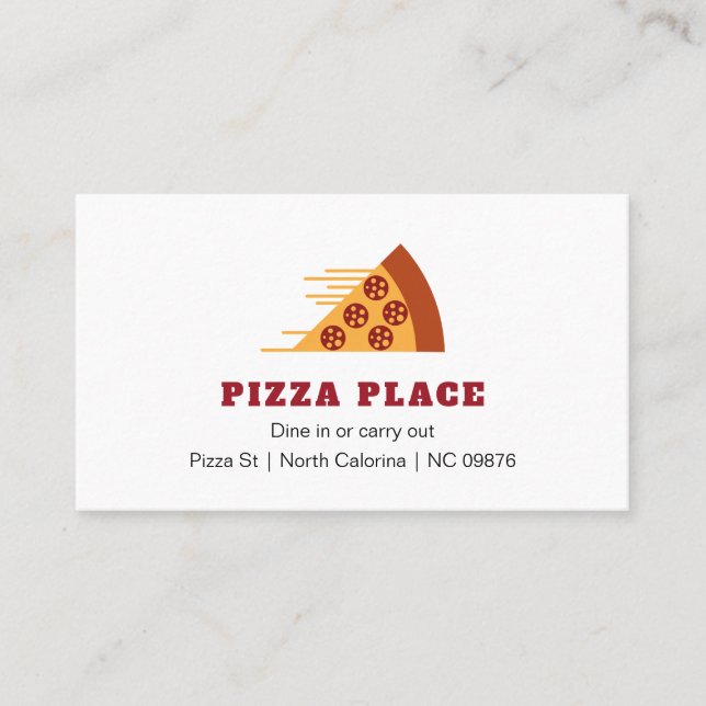 Cartão De Visita Loja de Pizza (Frente)