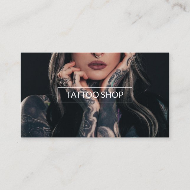 Cartão De Visita Loja de Tatuagem (Frente)