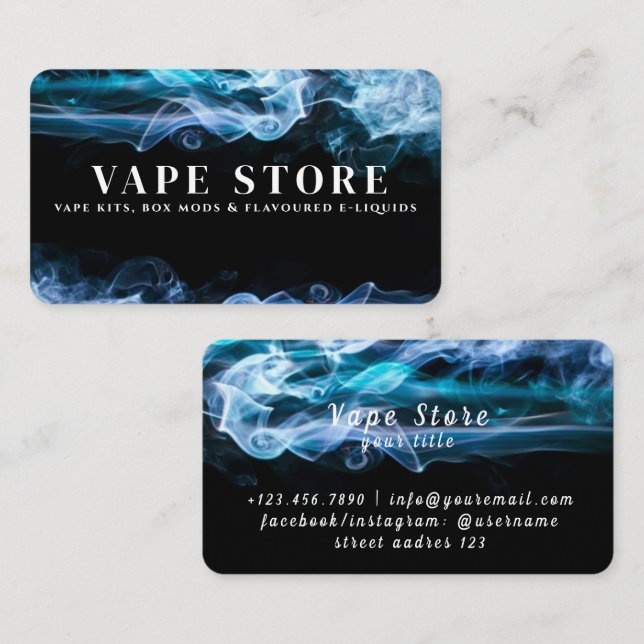 Cartão De Visita Loja de Vape Cigarro (Frente/Verso)
