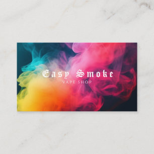 Cartão de Visita Loja de Vape Fumaça Colorida