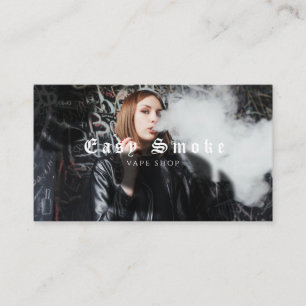 Cartão de Visita Loja de Vape Fumaça Menina