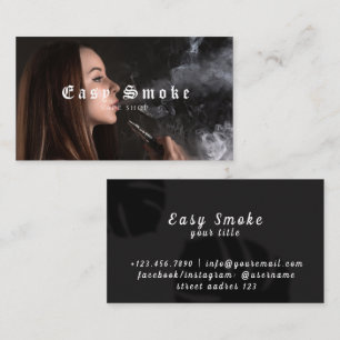 Cartão de Visita Loja de Vape Fumaça Menina