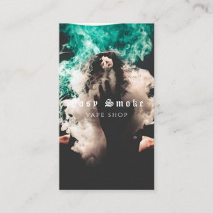 Cartão de Visita Loja de Vape Fumaça Preta