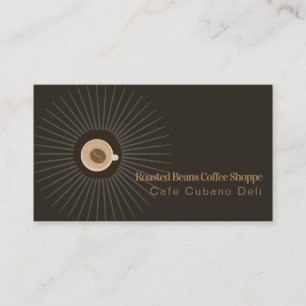 Cartão De Visita Loja de xícara de grão de café Barista de logotipo
