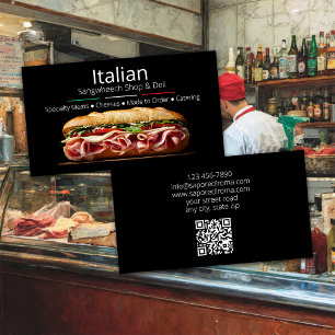 Cartão De Visita Loja e Delicatessen Italiana de Sangwheech