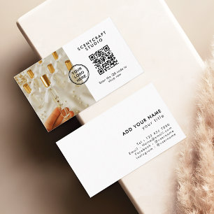 Cartão De Visita Loja Online com Código QR Minimalista Moderna