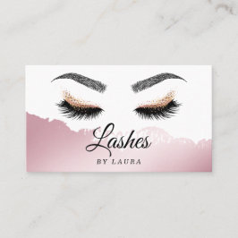 Cartão De Visita Longa e Bonita Lashes Olhos e Mão Desenhada
