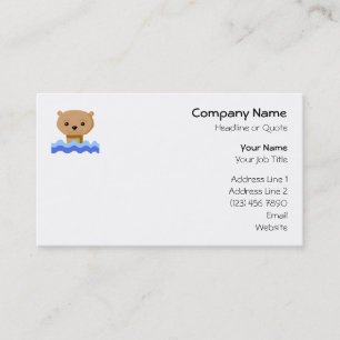 Cartão De Visita Lontra da natação