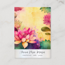 Cartão De Visita *~* Lotus 6 Art   PHOTO Nature Flowers QR AP67