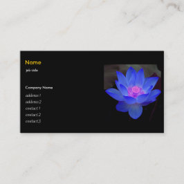 Cartão De Visita Lótus azul, água