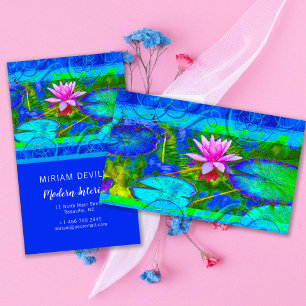 Cartão De Visita Lotus Blue Namaste Boutique ou Yoga