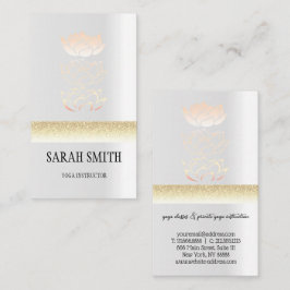 Cartão De Visita Lótus de ouro moderno