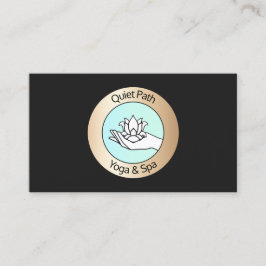 Cartão De Visita Lotus Flower in Hand Natural Beauand Health