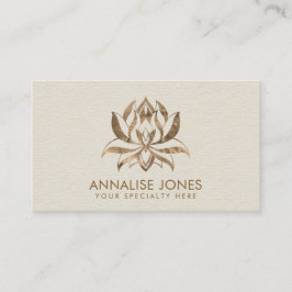 Cartão De Visita Lotus Flower - ouro pastoso em canvas