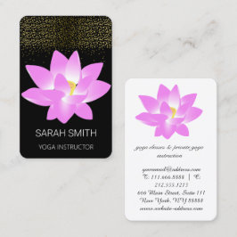 Cartão De Visita Lotus Lily Yoga Mindthing Glitter