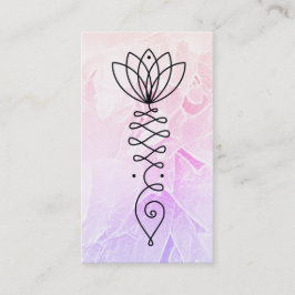 Cartão De Visita *~* Lotus Pastel Peony Healer Massage Yoga Reiki