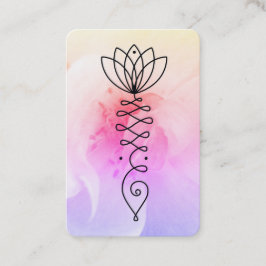 Cartão De Visita *~* Lotus QR Rosa Heart Nirvana Massage Reiki Yoga