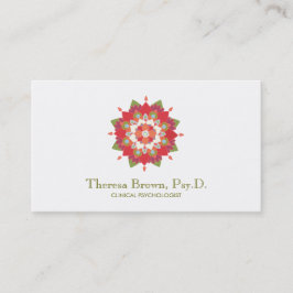 Cartão De Visita Lotus Wellness e Mental Health Healing Artes