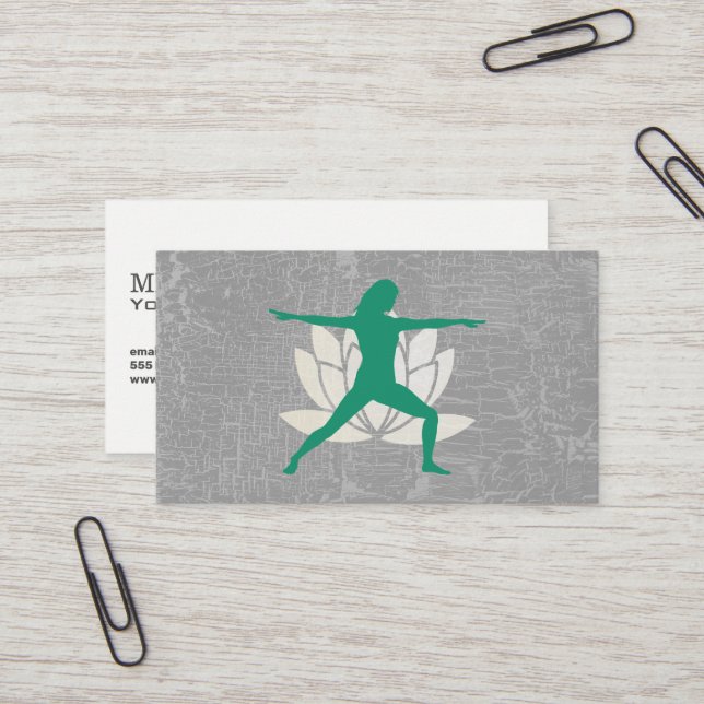 Cartão De Visita Lotus | Yoga Pose (Frente/Verso In Situ)