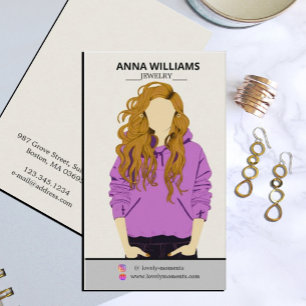 Cartão De Visita Louro louro, de longa e longa duração, com barulho