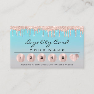 Cartão De Visita Loyaliy 6 Professional Estheticista Rosa Heart Las