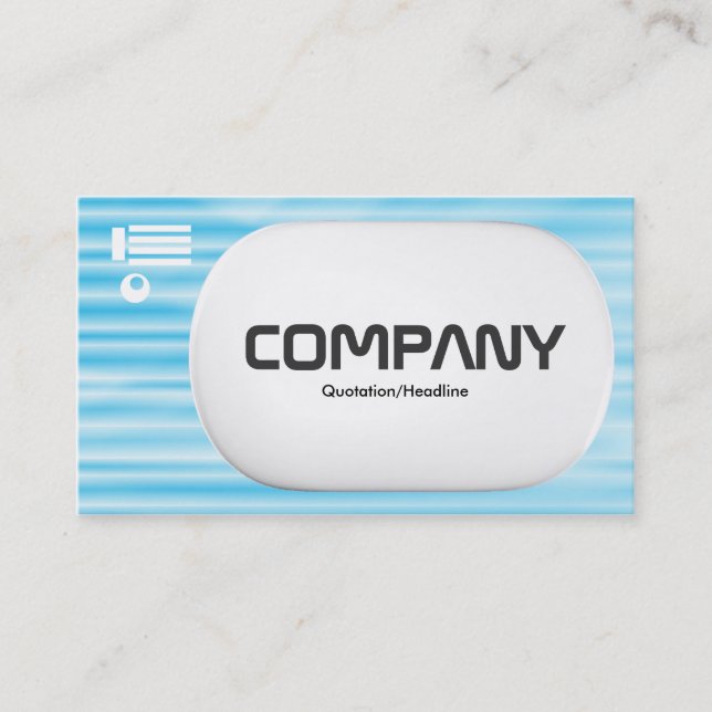 Cartão De Visita Lozenge 3d - Azul ondulado (Frente)