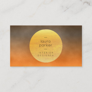 Cartão De Visita Lua Amarela Molde Solar Moldura Natureza